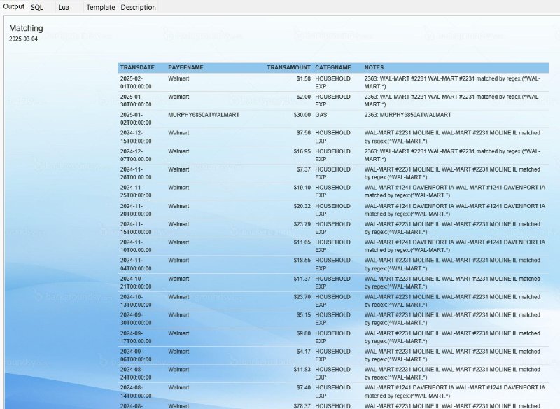 SQL query for Walmart store purchases
