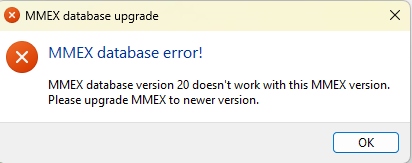 error on DBv20